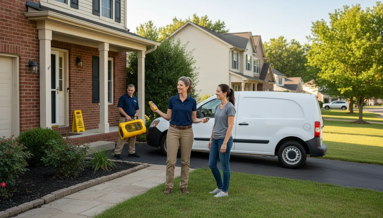 Residential water damage restoration in Russell, IL